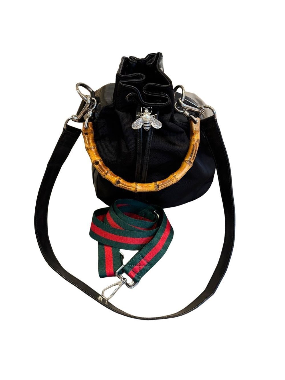 Gucci Bamboo Drawstring Bucket Bag